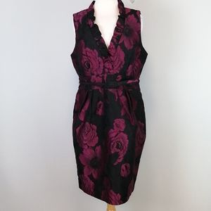 Jessica Howard Floral Belted Dress Size 16